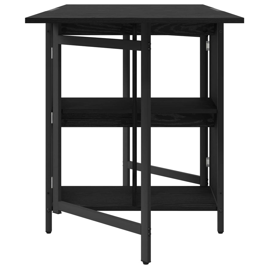 Eettafel 144 x 60 x 75 cm Bewerkt hout Zwart eiken Rechthoekig