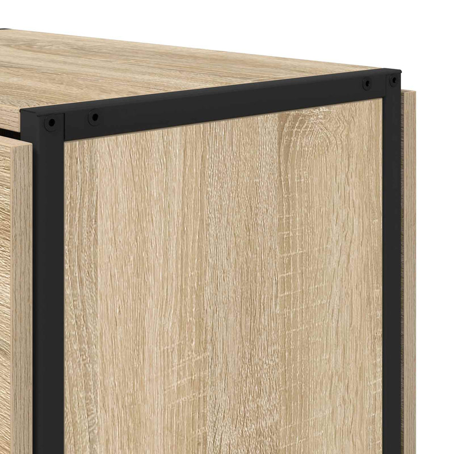 Eettafel 144 x 60 x 75 cm Bewerkt hout Sonoma Eiken Rechthoekig