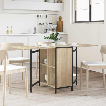 Eettafel 144 x 60 x 75 cm Bewerkt hout Sonoma Eiken Rechthoekig