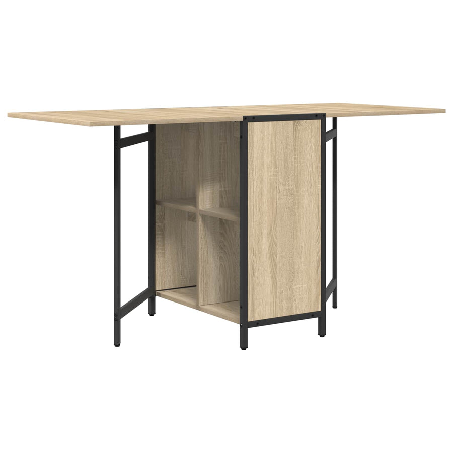 Eettafel 144 x 60 x 75 cm Bewerkt hout Sonoma Eiken Rechthoekig