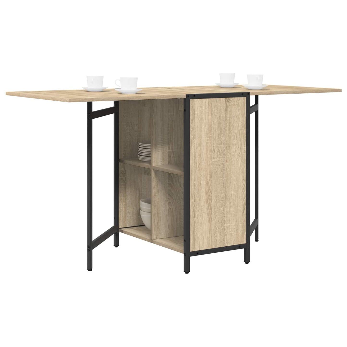 Eettafel 144 x 60 x 75 cm Bewerkt hout Sonoma Eiken Rechthoekig