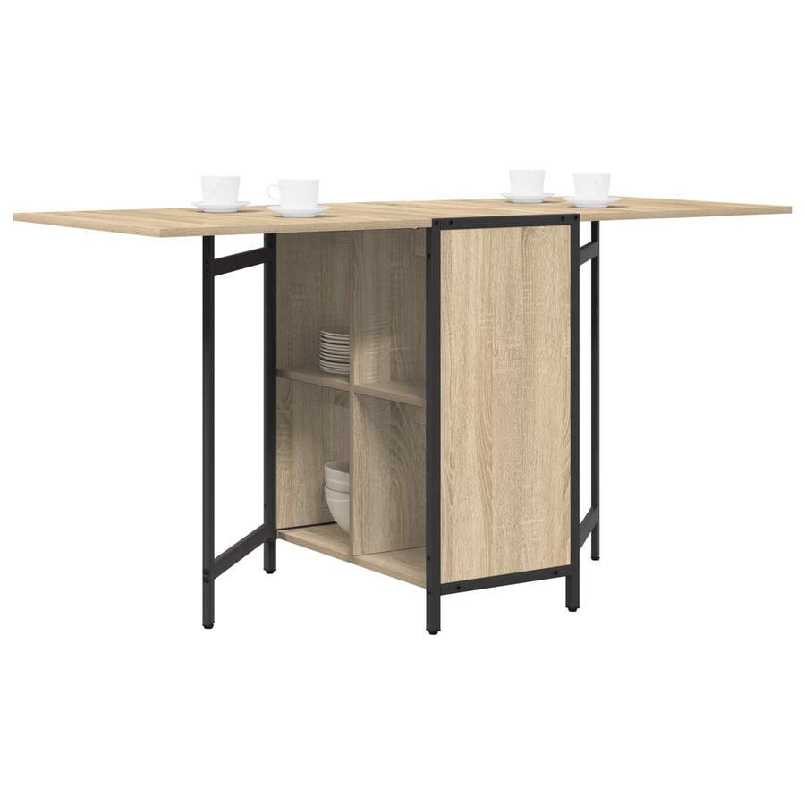 Eettafel 144 x 60 x 75 cm Bewerkt hout Sonoma Eiken Rechthoekig