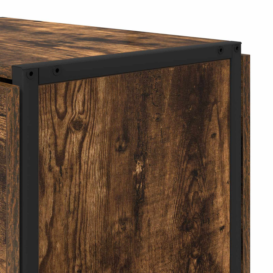 Eettafel 144 x 60 x 75 cm Bewerkt hout Gerookt eiken
