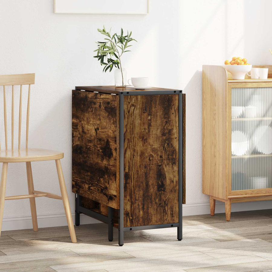 Eettafel 144 x 60 x 75 cm Bewerkt hout Gerookt eiken