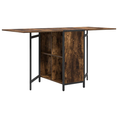 Eettafel 144 x 60 x 75 cm Bewerkt hout Gerookt eiken