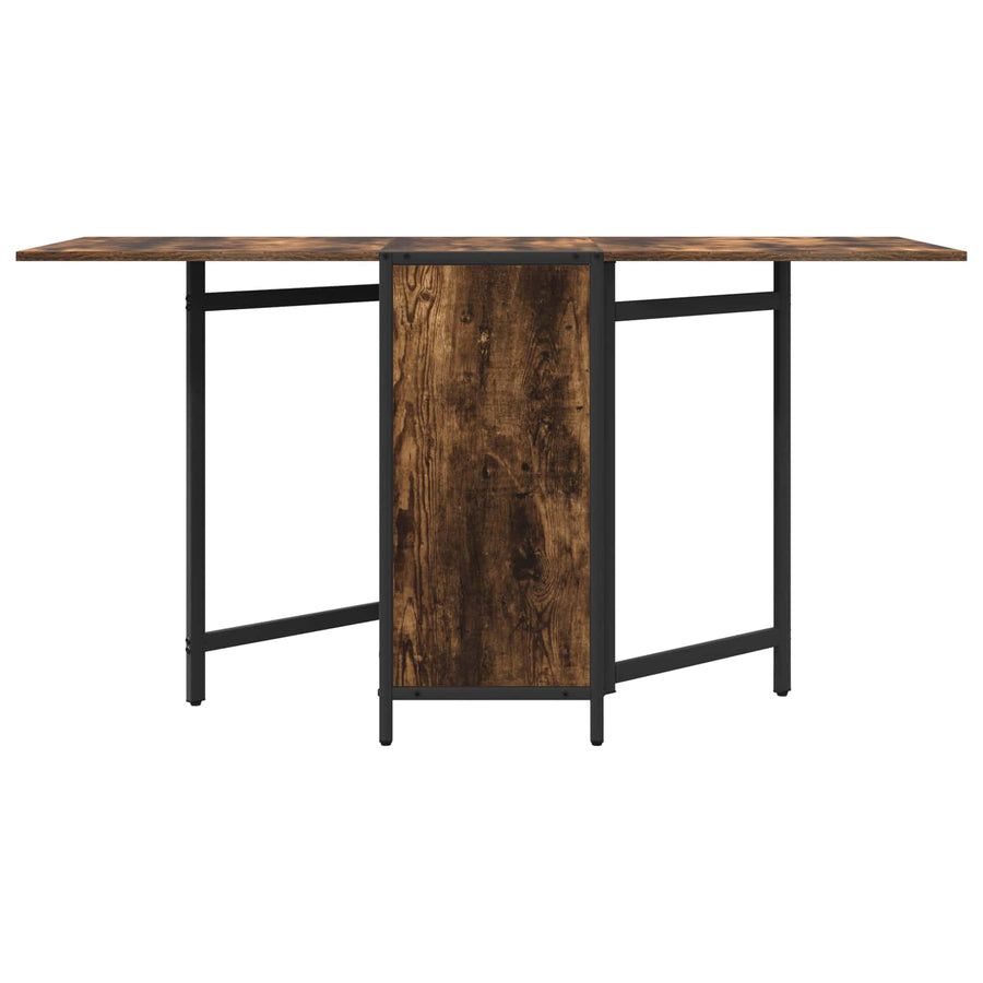Eettafel 144 x 60 x 75 cm Bewerkt hout Gerookt eiken