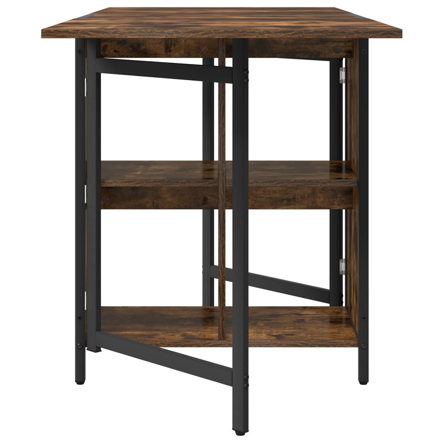 Eettafel 144 x 60 x 75 cm Bewerkt hout Gerookt eiken
