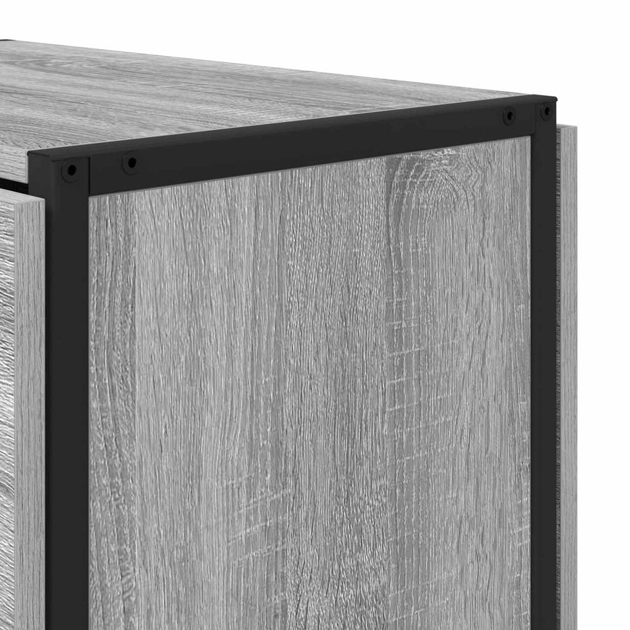 Eettafel 144 x 60 x 75 cm Bewerkt hout Grijs Sonoma Rechthoekig