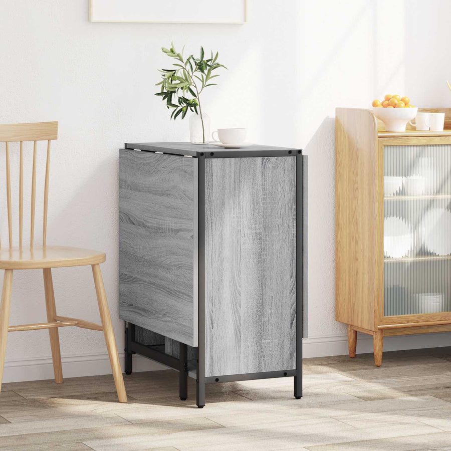 Eettafel 144 x 60 x 75 cm Bewerkt hout Grijs Sonoma Rechthoekig