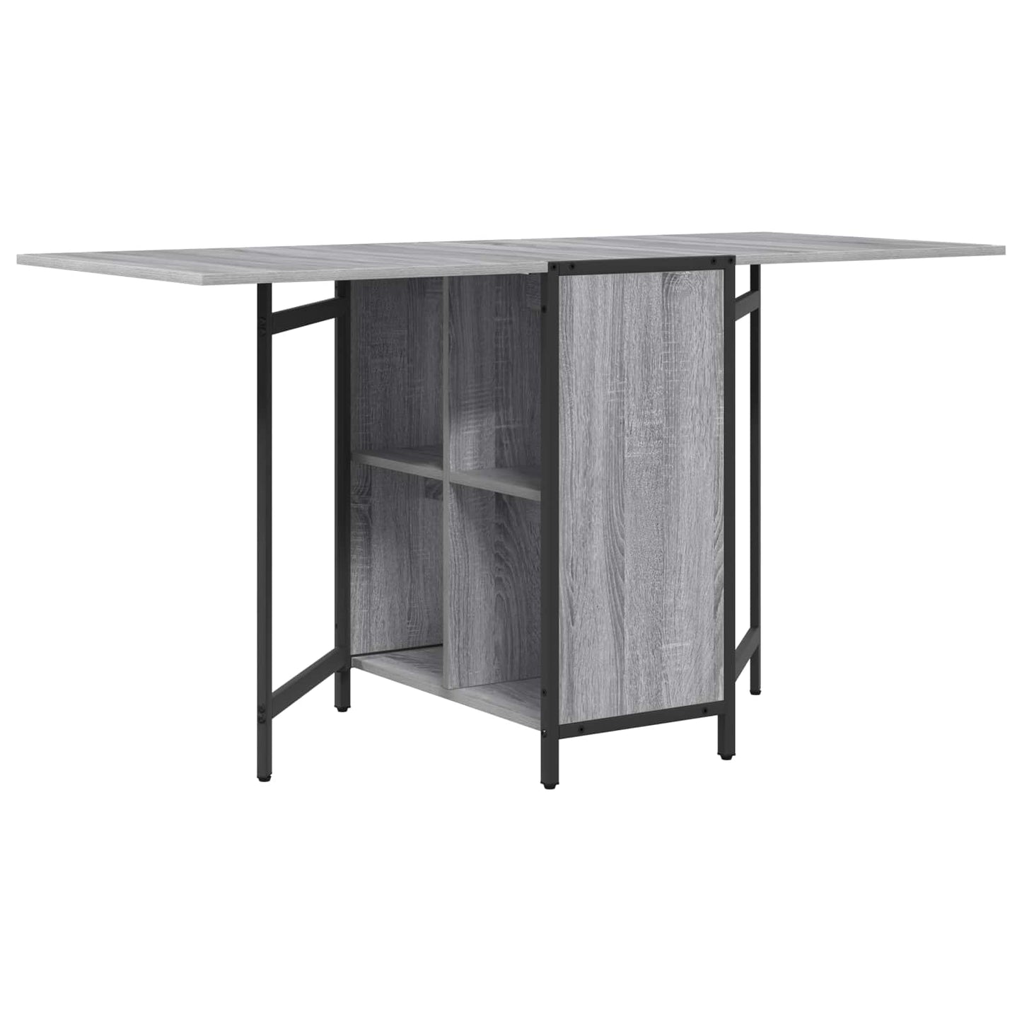Eettafel 144 x 60 x 75 cm Bewerkt hout Grijs Sonoma Rechthoekig