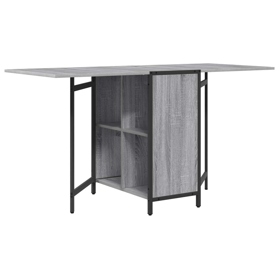 Eettafel 144 x 60 x 75 cm Bewerkt hout Grijs Sonoma Rechthoekig