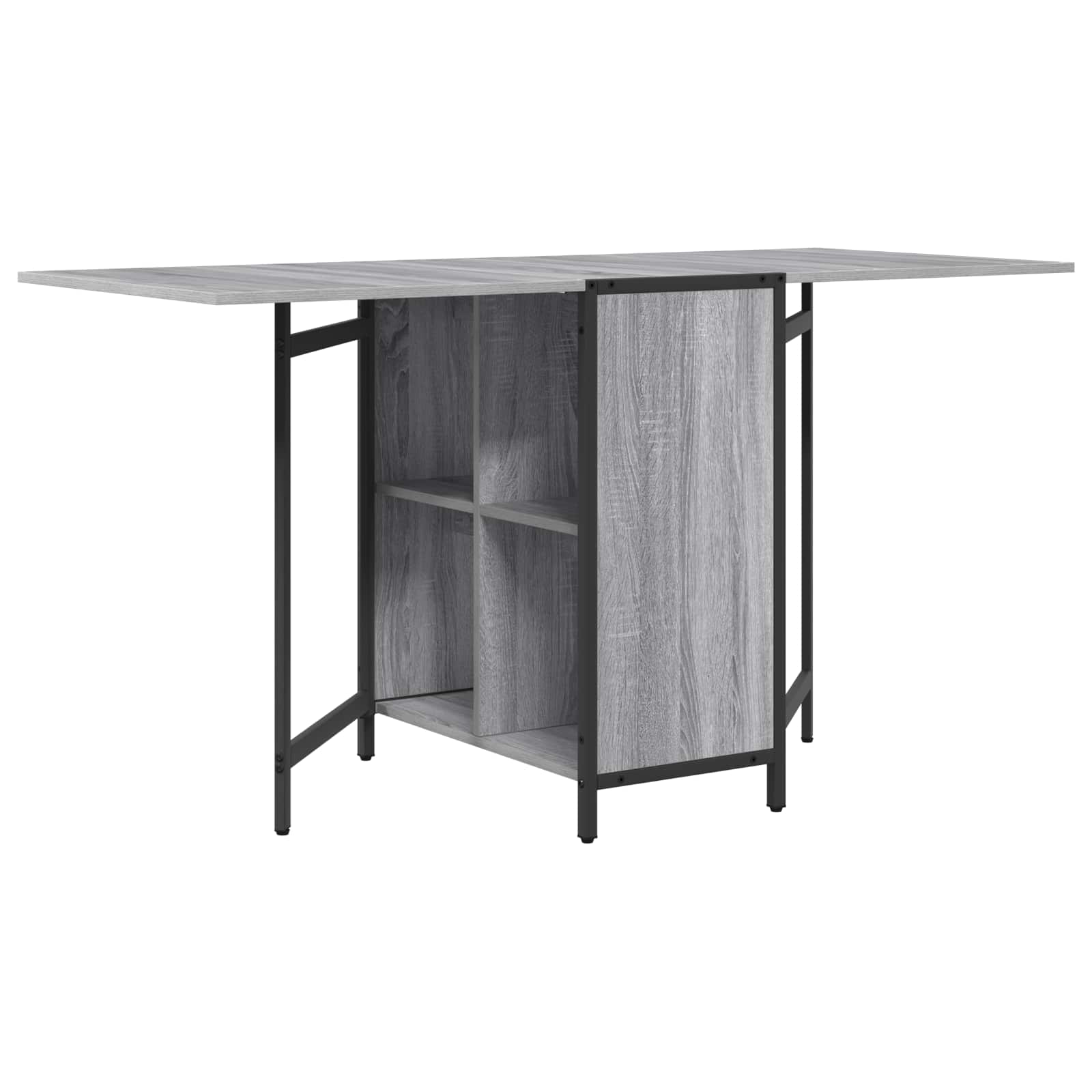 Eettafel 144 x 60 x 75 cm Bewerkt hout Grijs Sonoma Rechthoekig