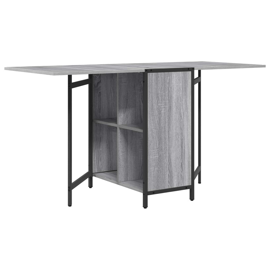 Eettafel 144 x 60 x 75 cm Bewerkt hout Grijs Sonoma Rechthoekig