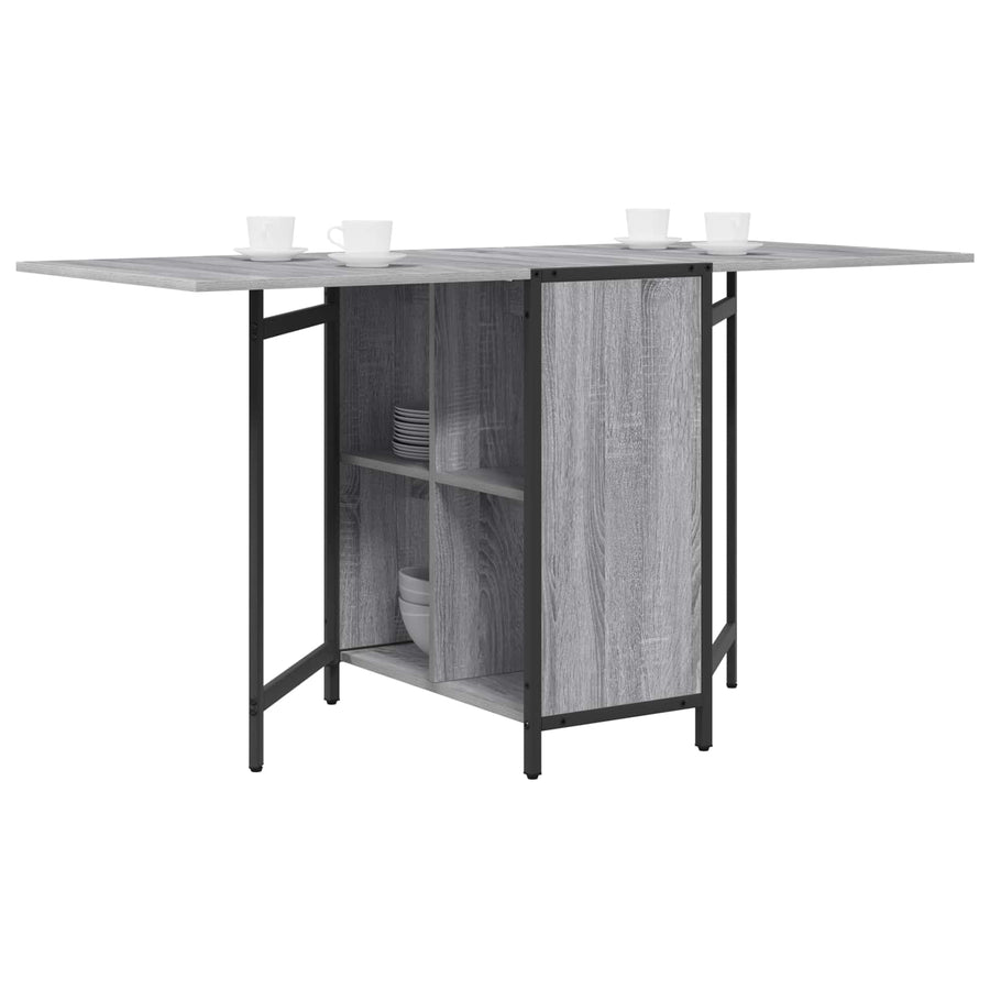 Eettafel 144 x 60 x 75 cm Bewerkt hout Grijs Sonoma Rechthoekig
