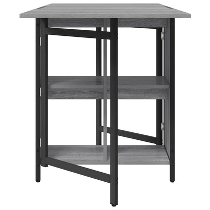 Eettafel 144 x 60 x 75 cm Bewerkt hout Grijs Sonoma Rechthoekig