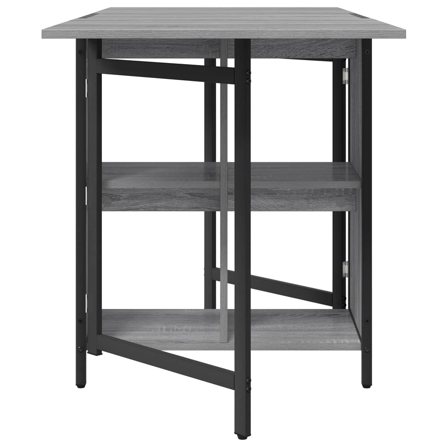 Eettafel 144 x 60 x 75 cm Bewerkt hout Grijs Sonoma Rechthoekig
