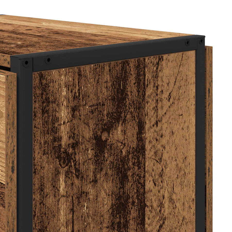 Eettafel 144 x 60 x 75 cm Bewerkt hout Oud hout Rechthoekig