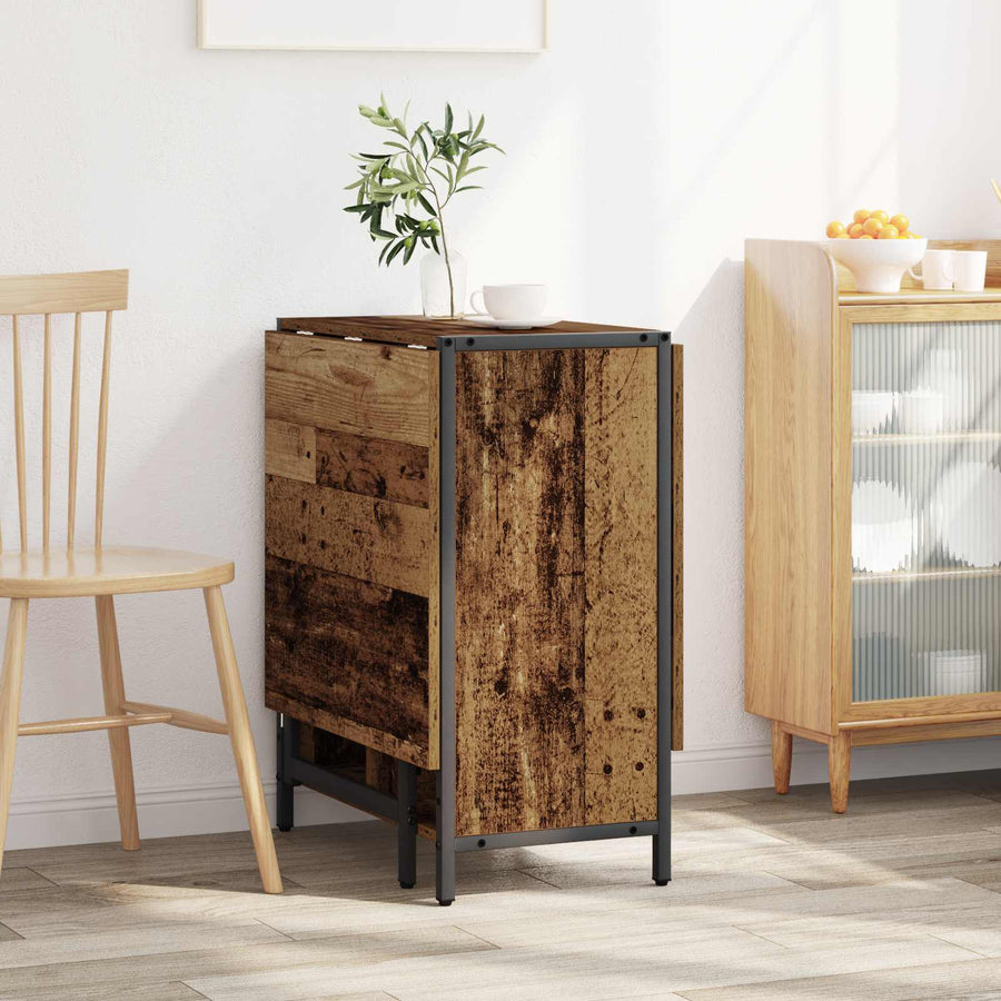 Eettafel 144 x 60 x 75 cm Bewerkt hout Oud hout Rechthoekig