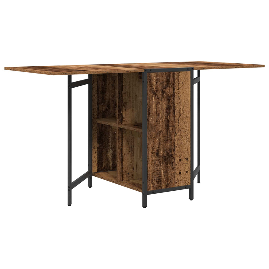 Eettafel 144 x 60 x 75 cm Bewerkt hout Oud hout Rechthoekig