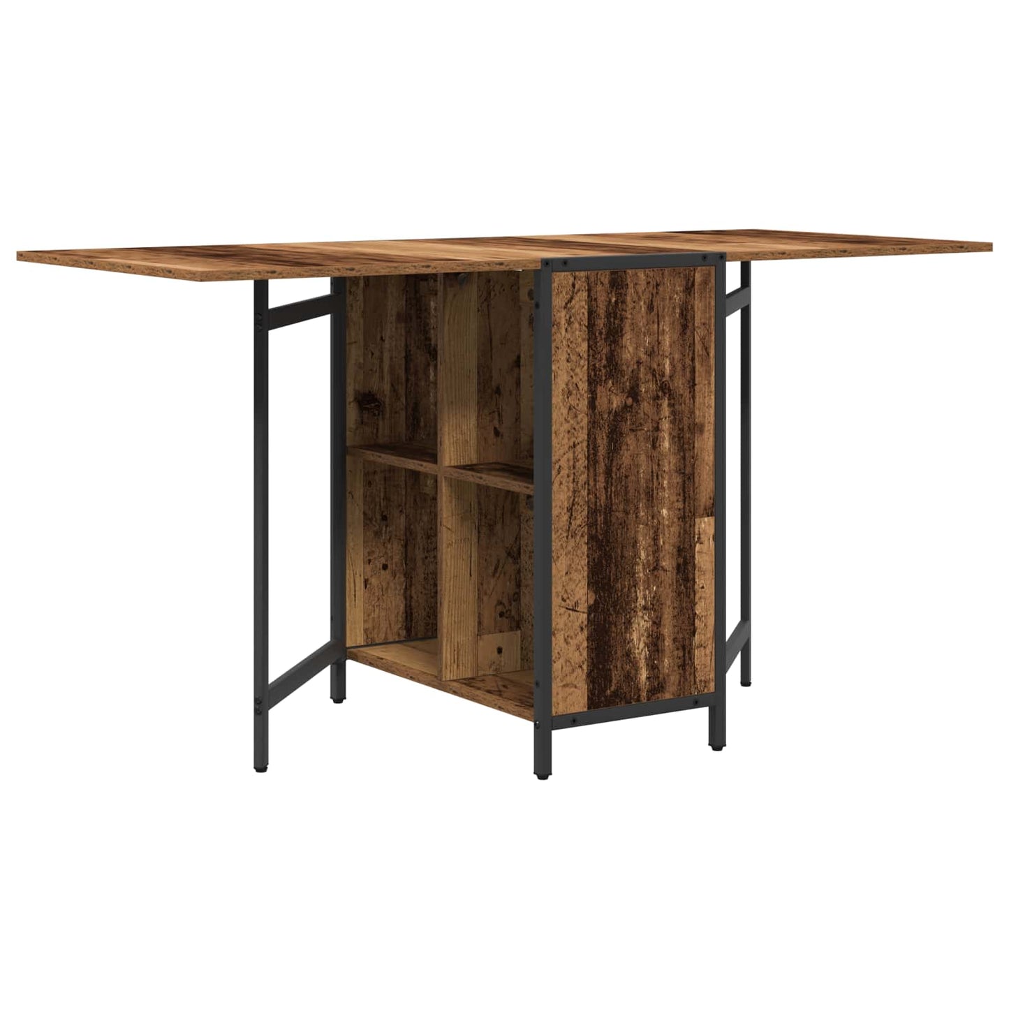 Eettafel 144 x 60 x 75 cm Bewerkt hout Oud hout Rechthoekig