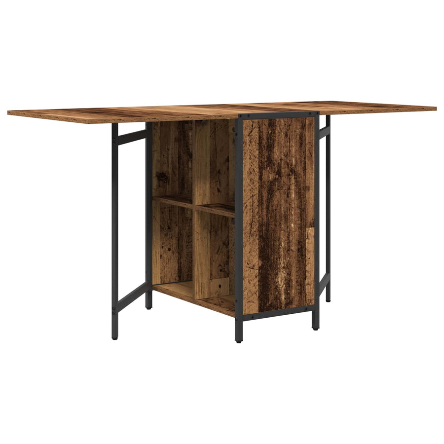 Eettafel 144 x 60 x 75 cm Bewerkt hout Oud hout Rechthoekig