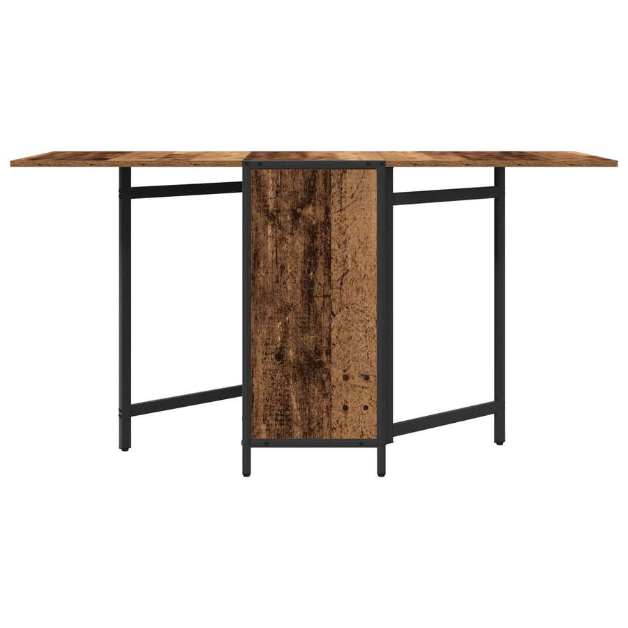 Eettafel 144 x 60 x 75 cm Bewerkt hout Oud hout Rechthoekig