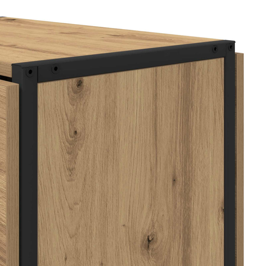 Eettafel 144 x 60 x 75 cm Bewerkt hout Artisanaal eiken