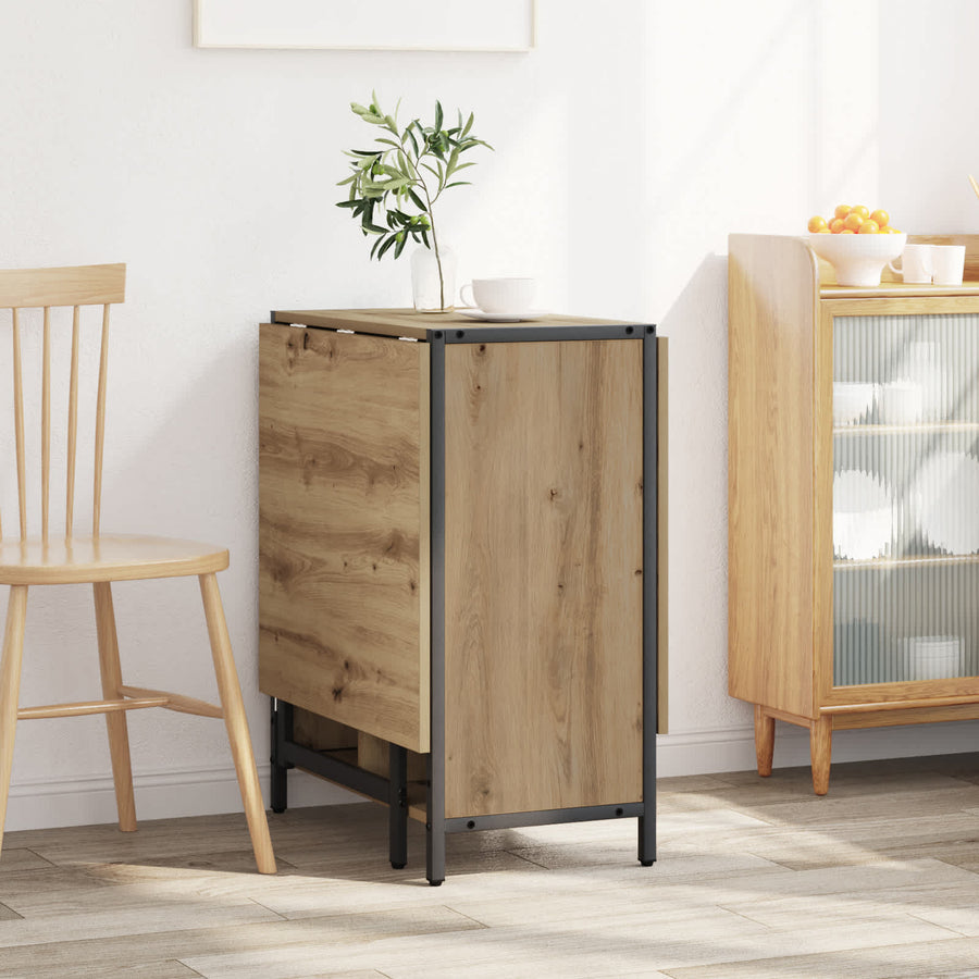 Eettafel 144 x 60 x 75 cm Bewerkt hout Artisanaal eiken