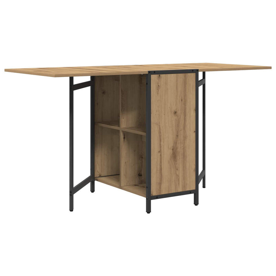 Eettafel 144 x 60 x 75 cm Bewerkt hout Artisanaal eiken