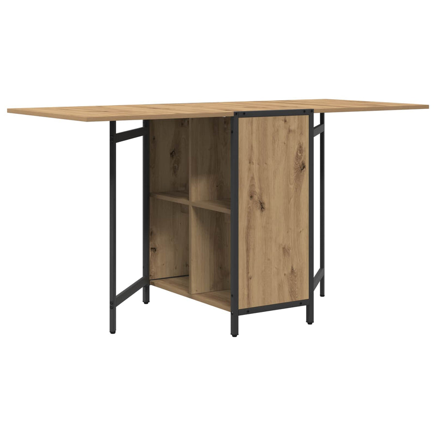 Eettafel 144 x 60 x 75 cm Bewerkt hout Artisanaal eiken