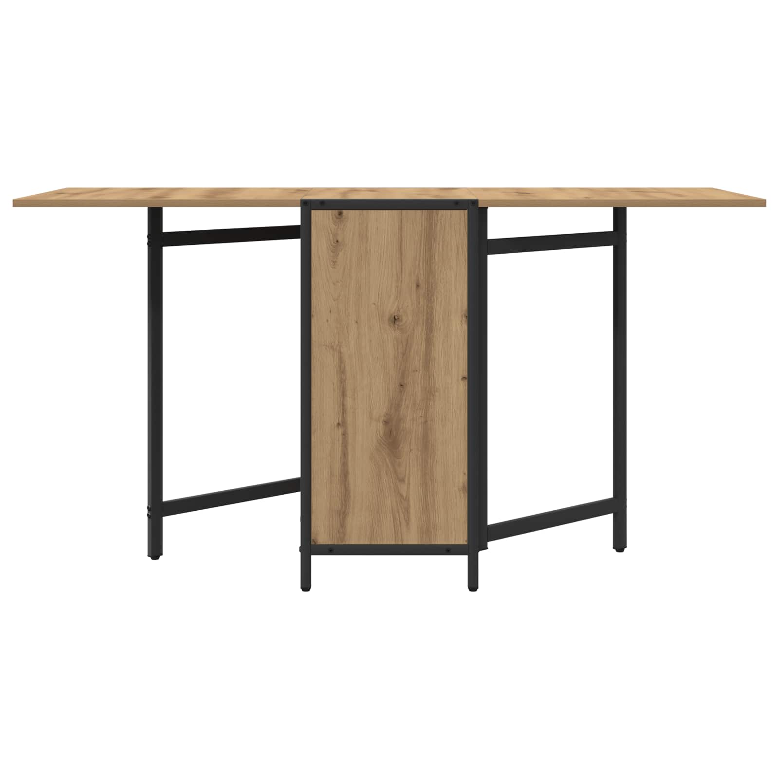 Eettafel 144 x 60 x 75 cm Bewerkt hout Artisanaal eiken