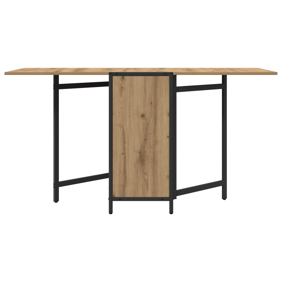 Eettafel 144 x 60 x 75 cm Bewerkt hout Artisanaal eiken
