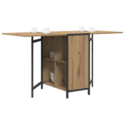 Eettafel 144 x 60 x 75 cm Bewerkt hout Artisanaal eiken