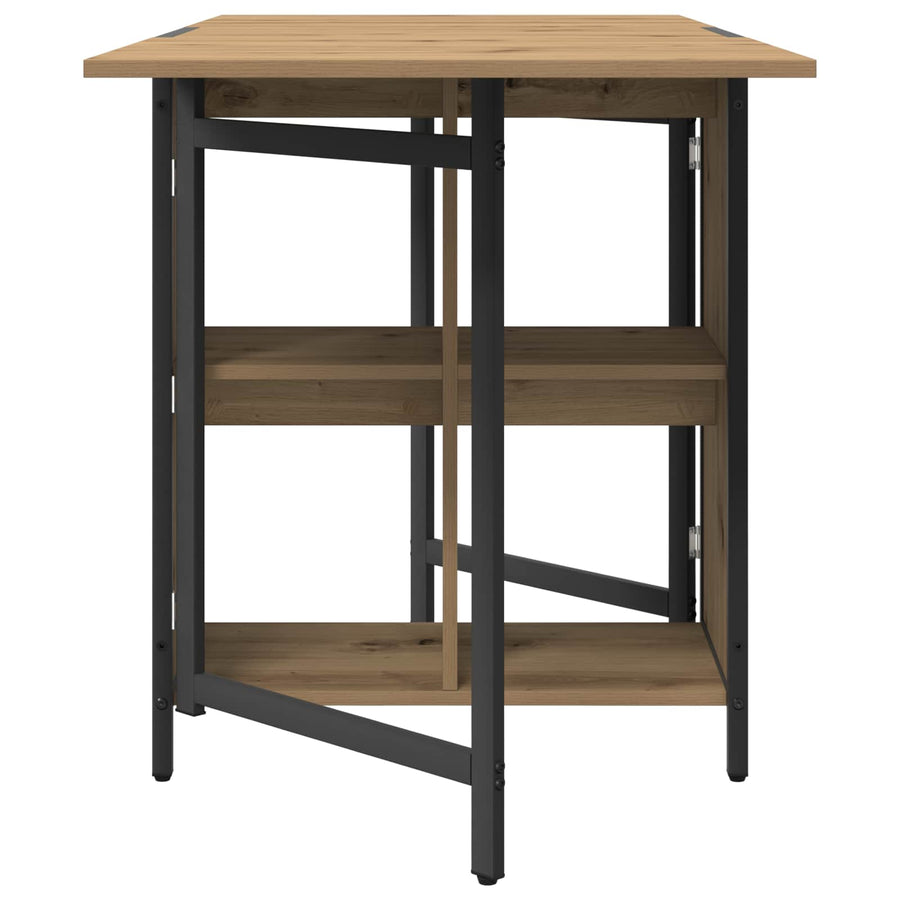 Eettafel 144 x 60 x 75 cm Bewerkt hout Artisanaal eiken