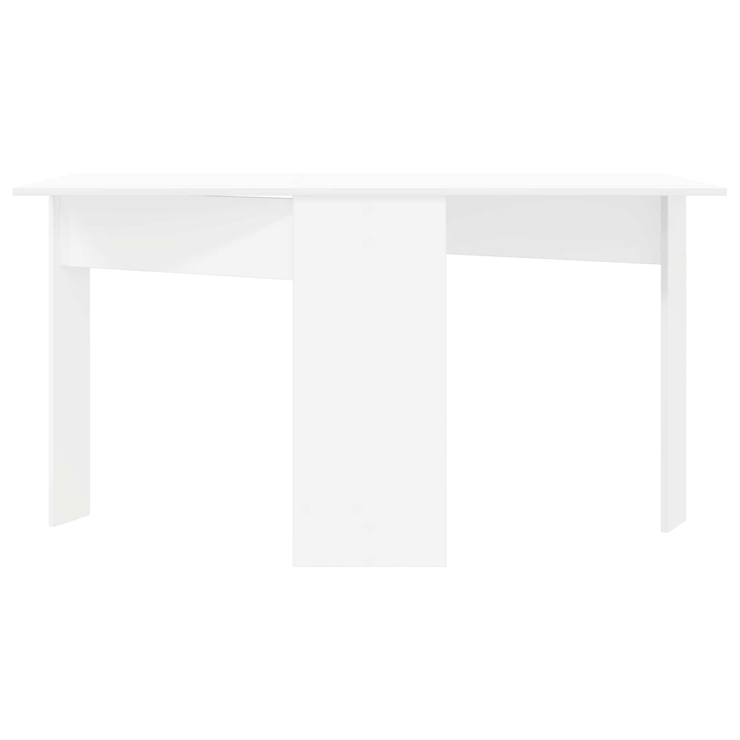 Eettafel 138 x 70 x 73,5 cm Bewerkt hout Wit Rechthoekig