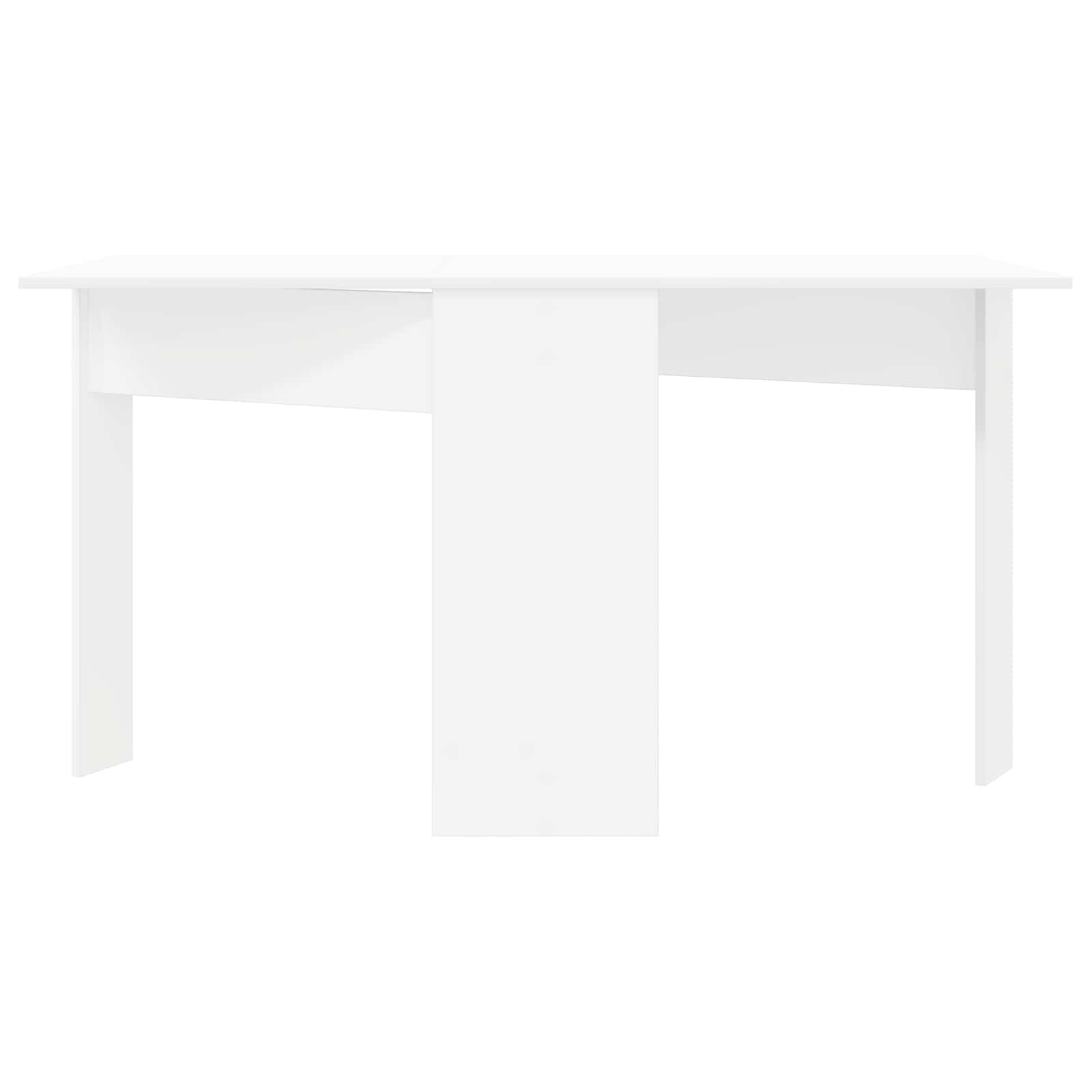 Eettafel 138 x 70 x 73,5 cm Bewerkt hout Wit Rechthoekig