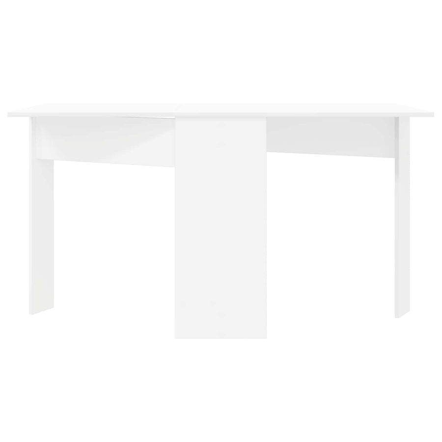 Eettafel 138 x 70 x 73,5 cm Bewerkt hout Wit Rechthoekig