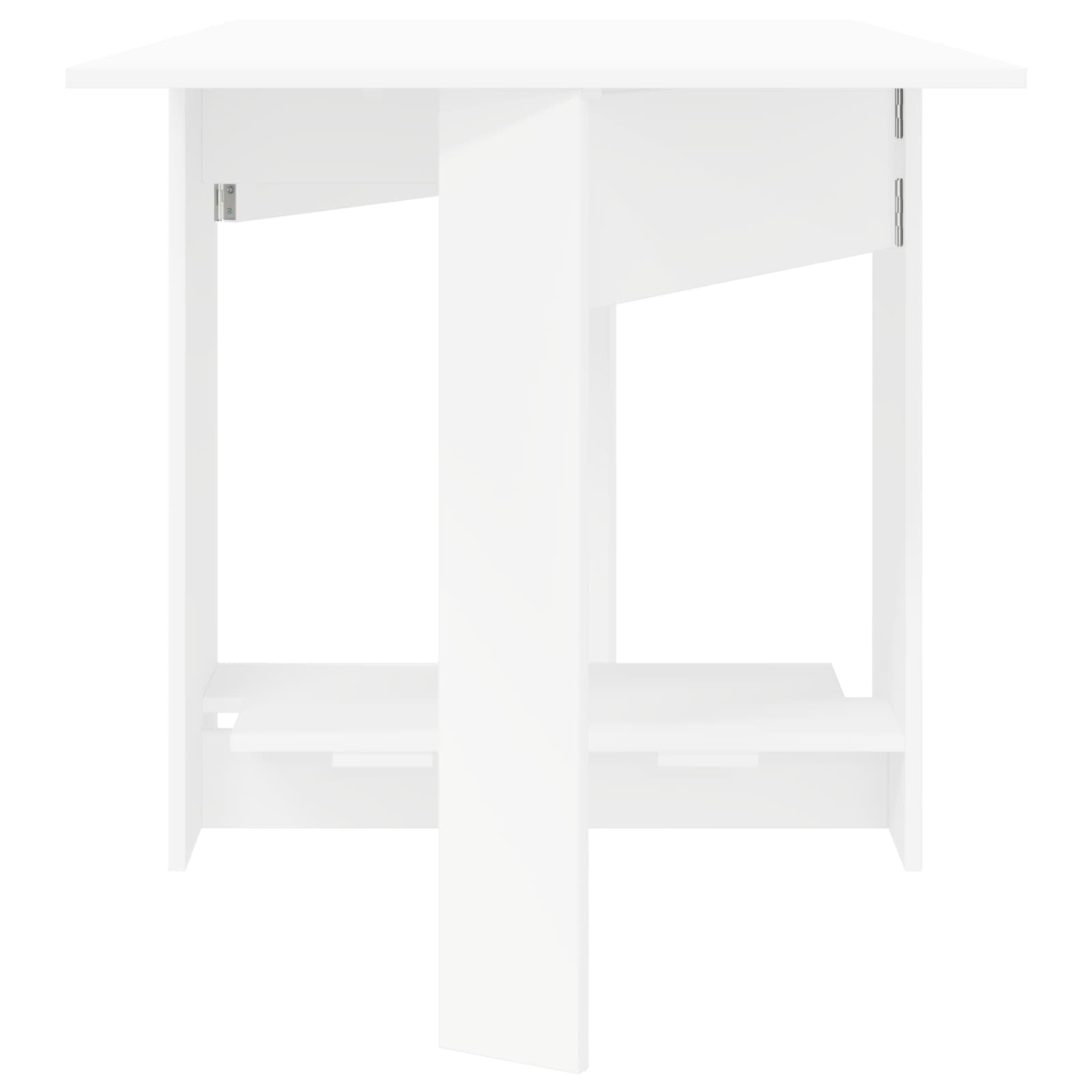 Eettafel 138 x 70 x 73,5 cm Bewerkt hout Wit Rechthoekig