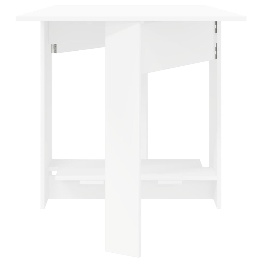 Eettafel 138 x 70 x 73,5 cm Bewerkt hout Wit Rechthoekig