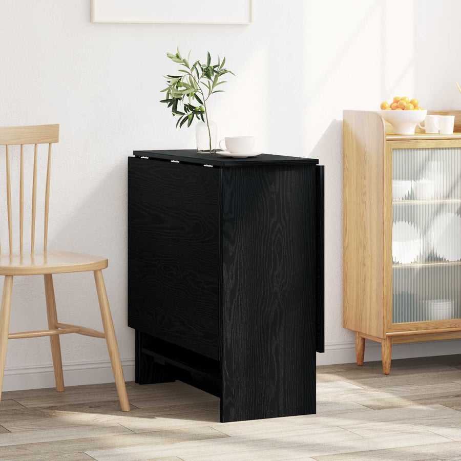 Eettafel 138 x 70 x 73,5 cm Bewerkt hout Zwart eiken