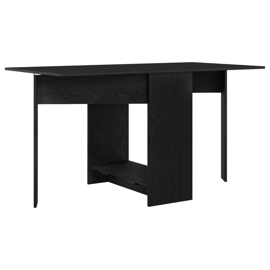 Eettafel 138 x 70 x 73,5 cm Bewerkt hout Zwart eiken