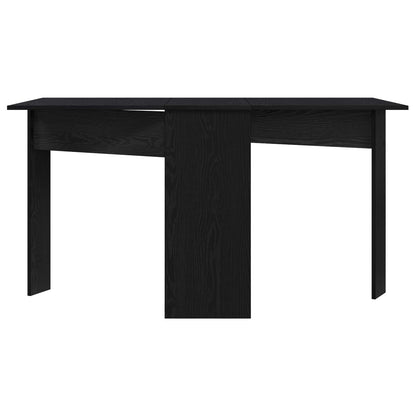Eettafel 138 x 70 x 73,5 cm Bewerkt hout Zwart eiken