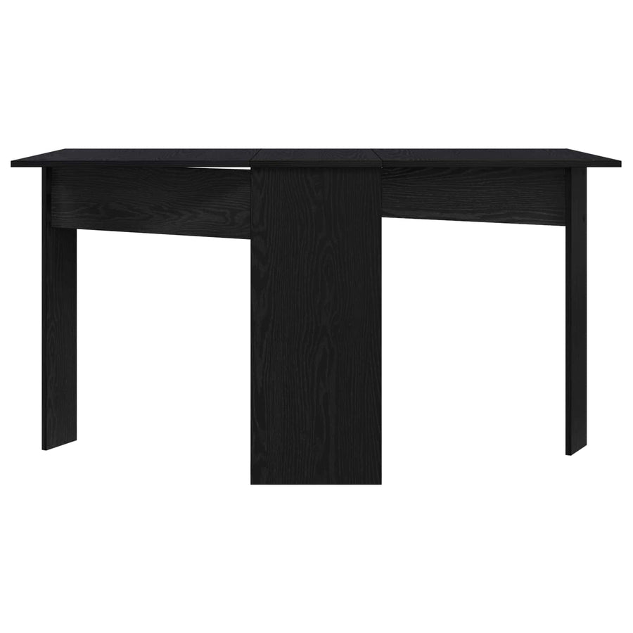 Eettafel 138 x 70 x 73,5 cm Bewerkt hout Zwart eiken