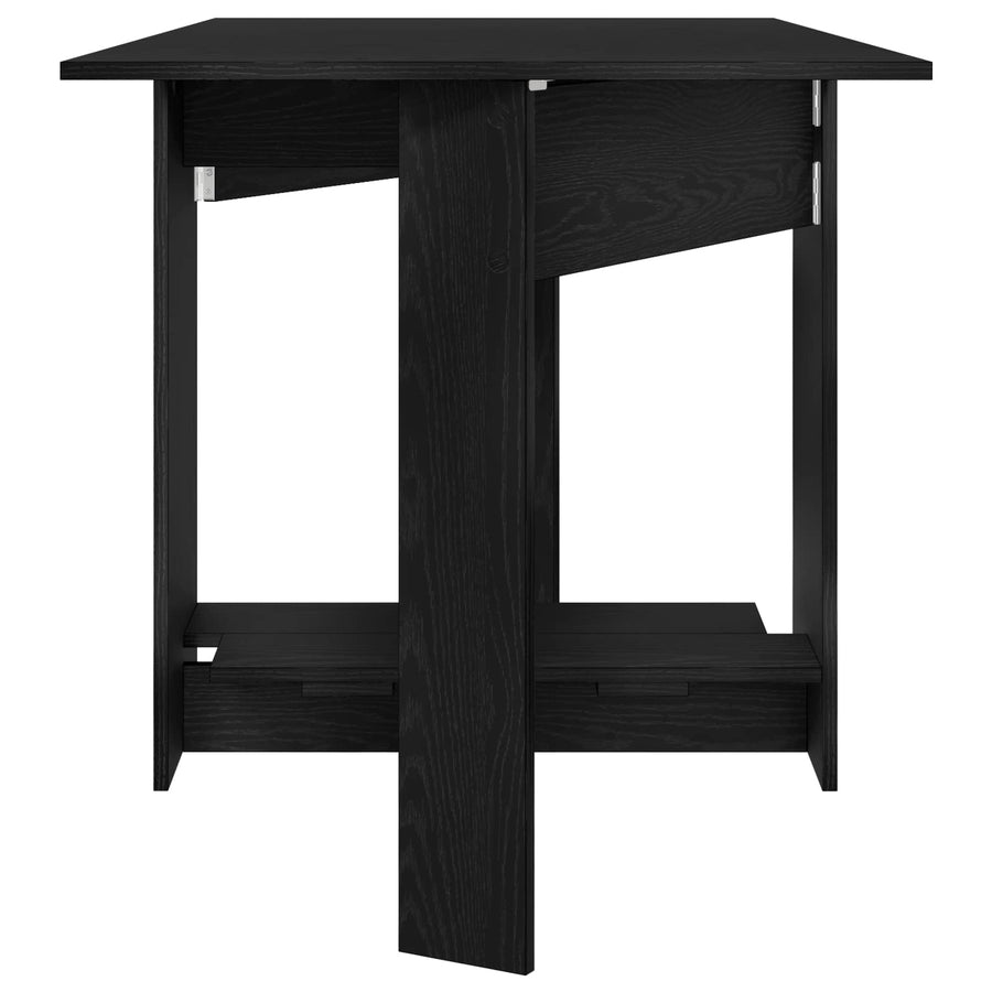 Eettafel 138 x 70 x 73,5 cm Bewerkt hout Zwart eiken