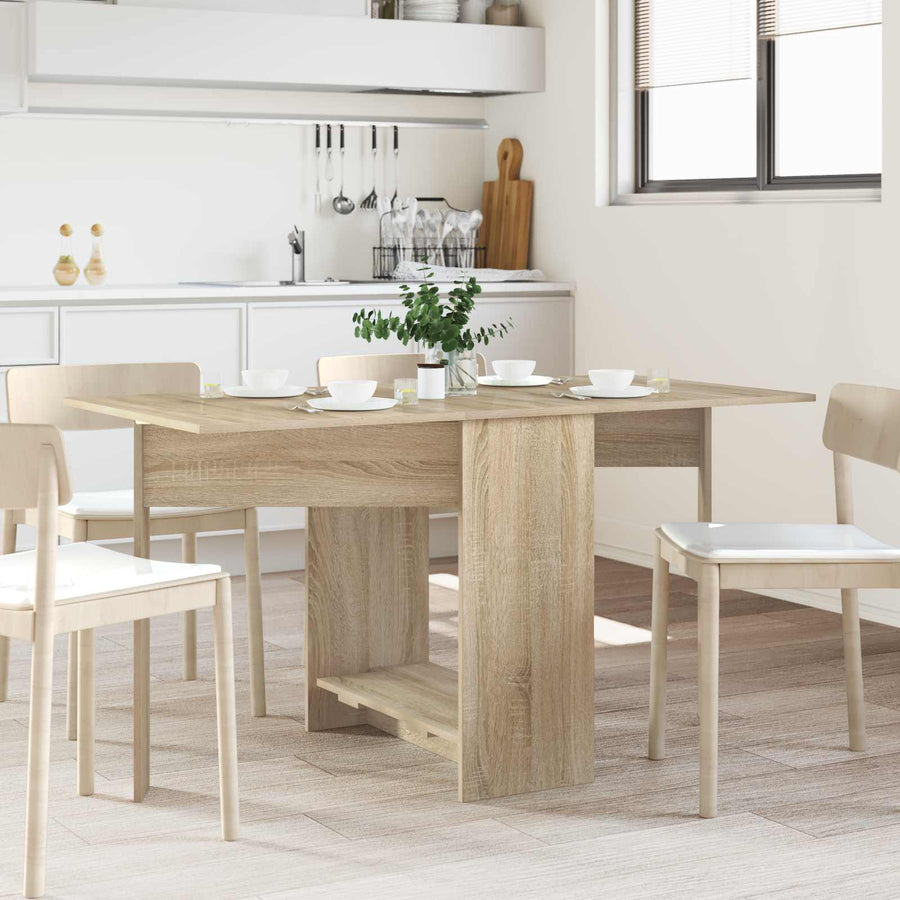 Eettafel 138 x 70 x 73,5 cm Bewerkt hout Sonoma Eiken