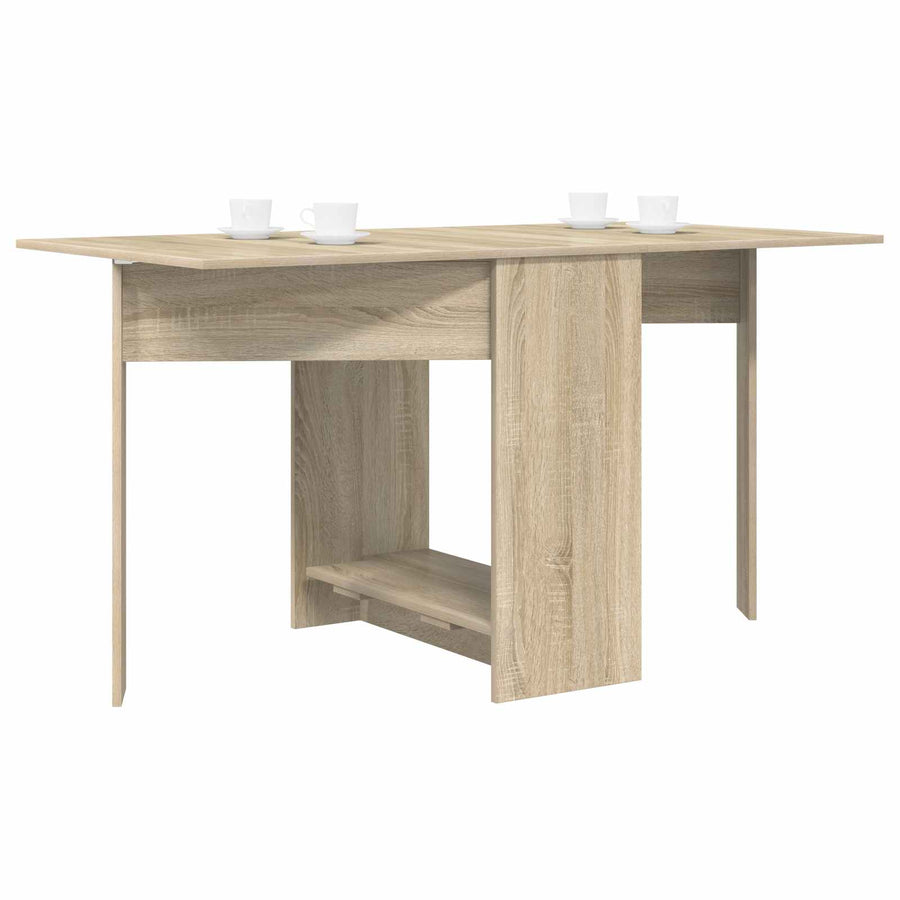 Eettafel 138 x 70 x 73,5 cm Bewerkt hout Sonoma Eiken