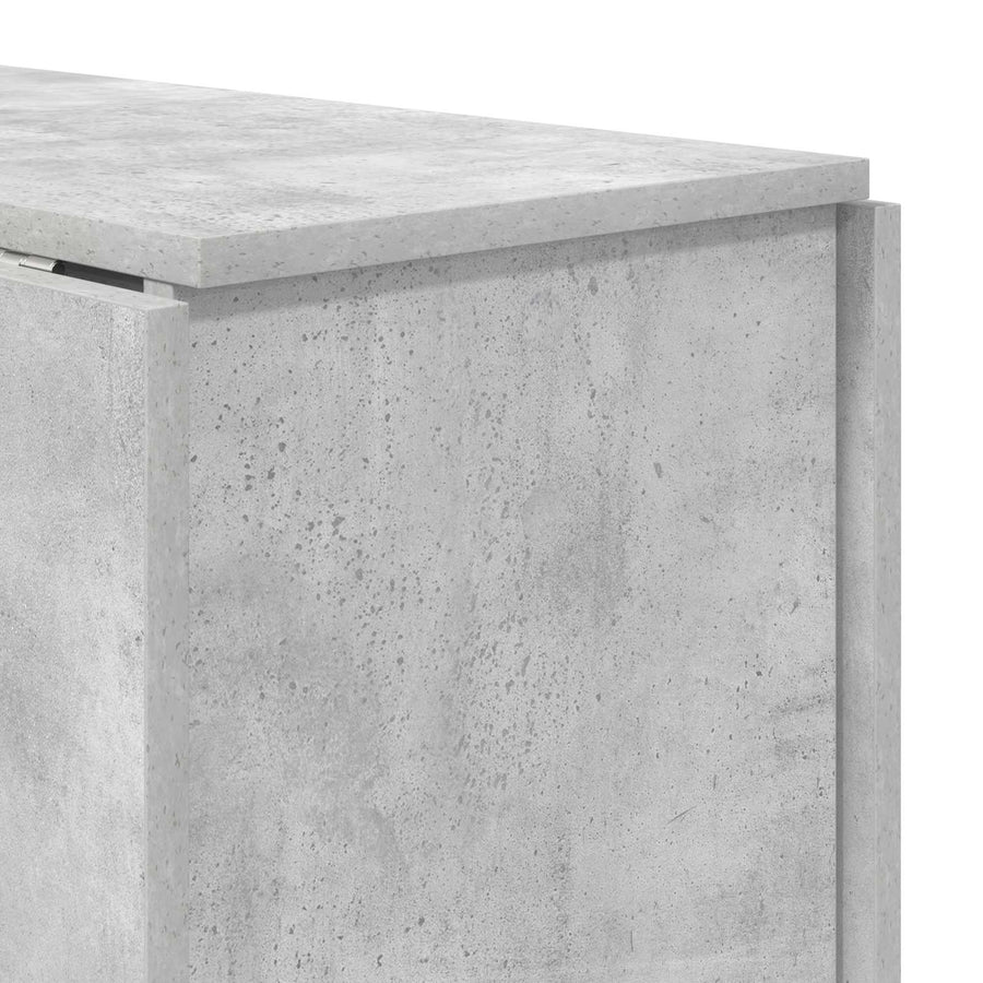 Eettafel 138 x 70 x 73,5 cm Bewerkt hout Betongrijs Rechthoekig