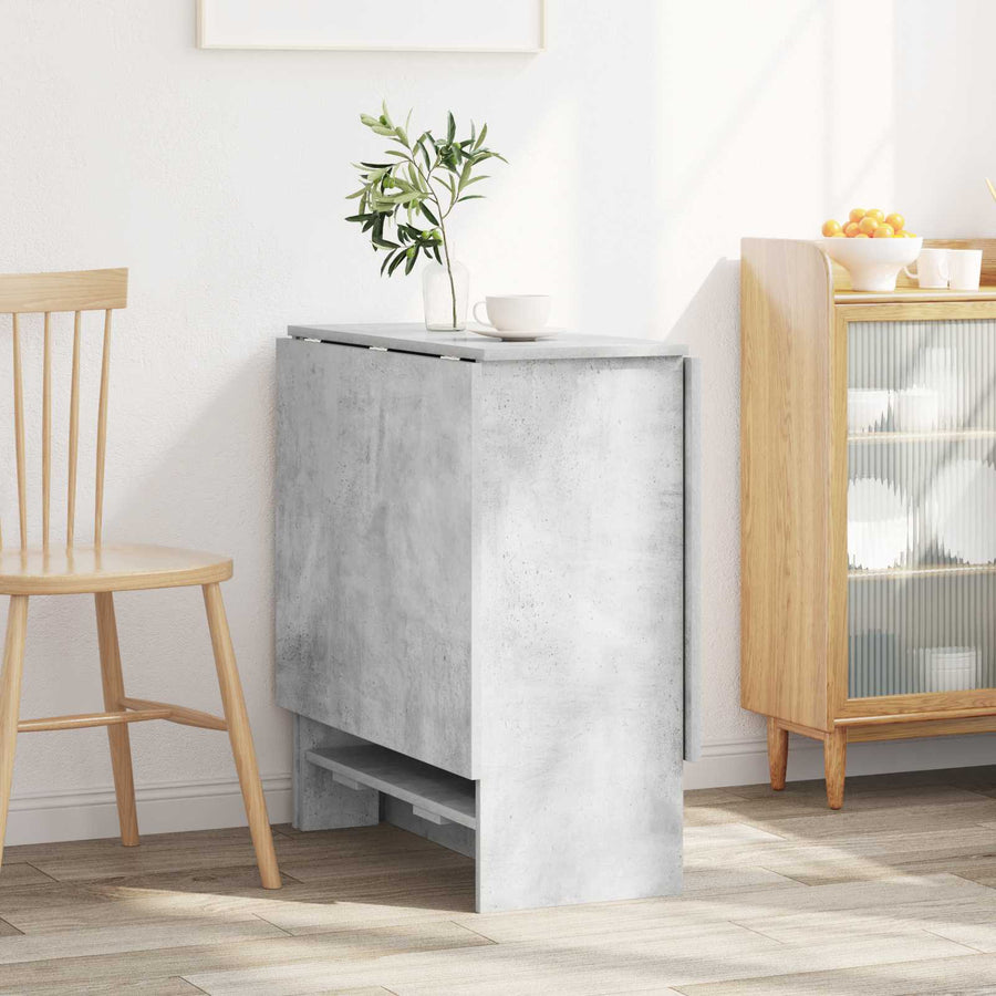 Eettafel 138 x 70 x 73,5 cm Bewerkt hout Betongrijs Rechthoekig