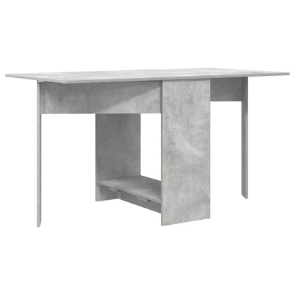 Eettafel 138 x 70 x 73,5 cm Bewerkt hout Betongrijs Rechthoekig