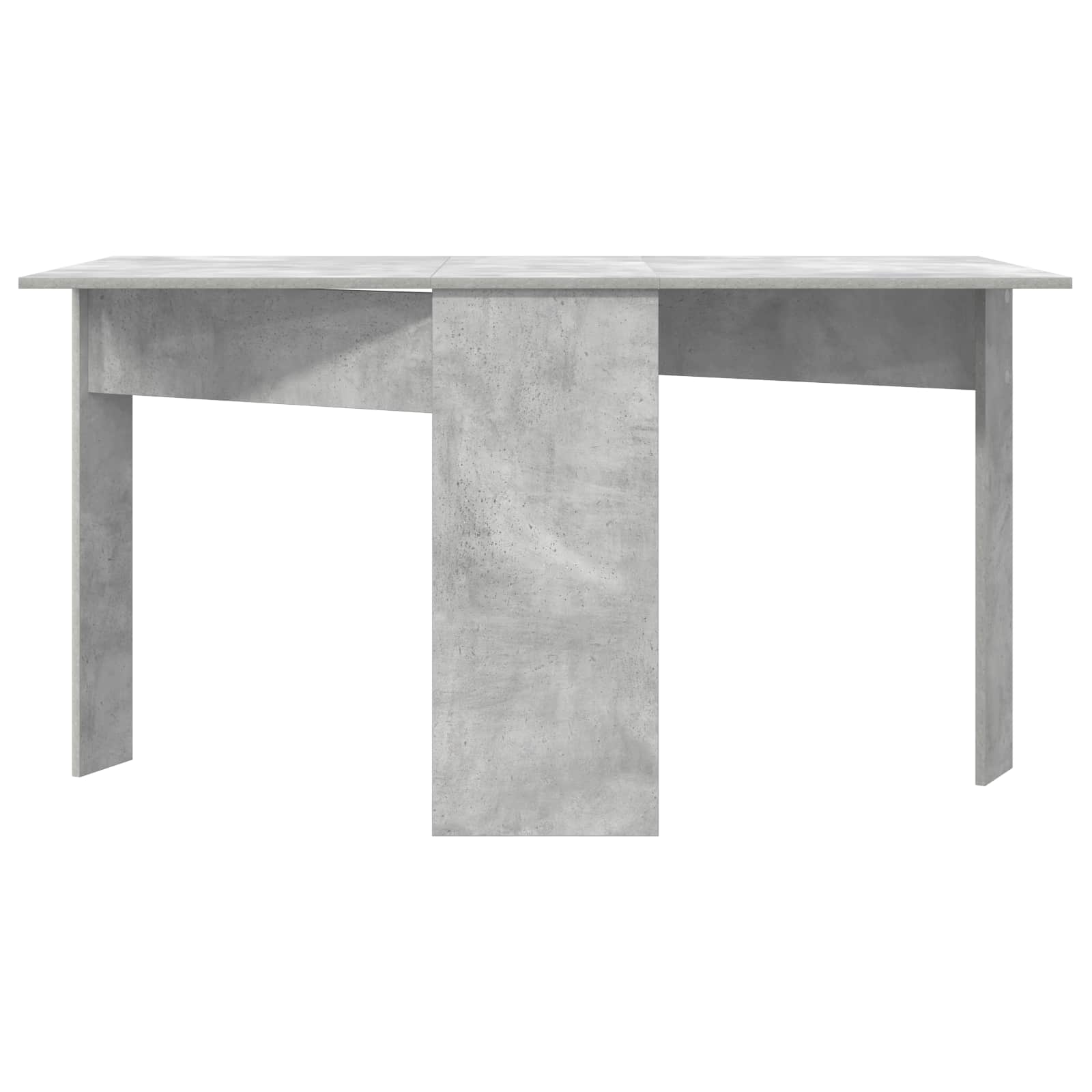 Eettafel 138 x 70 x 73,5 cm Bewerkt hout Betongrijs Rechthoekig